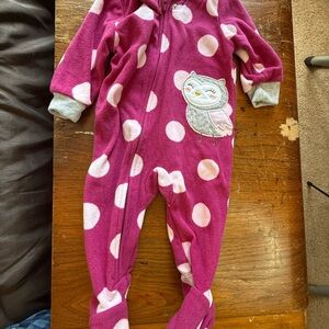 Carter's Purple Polka Dot Owl Footie